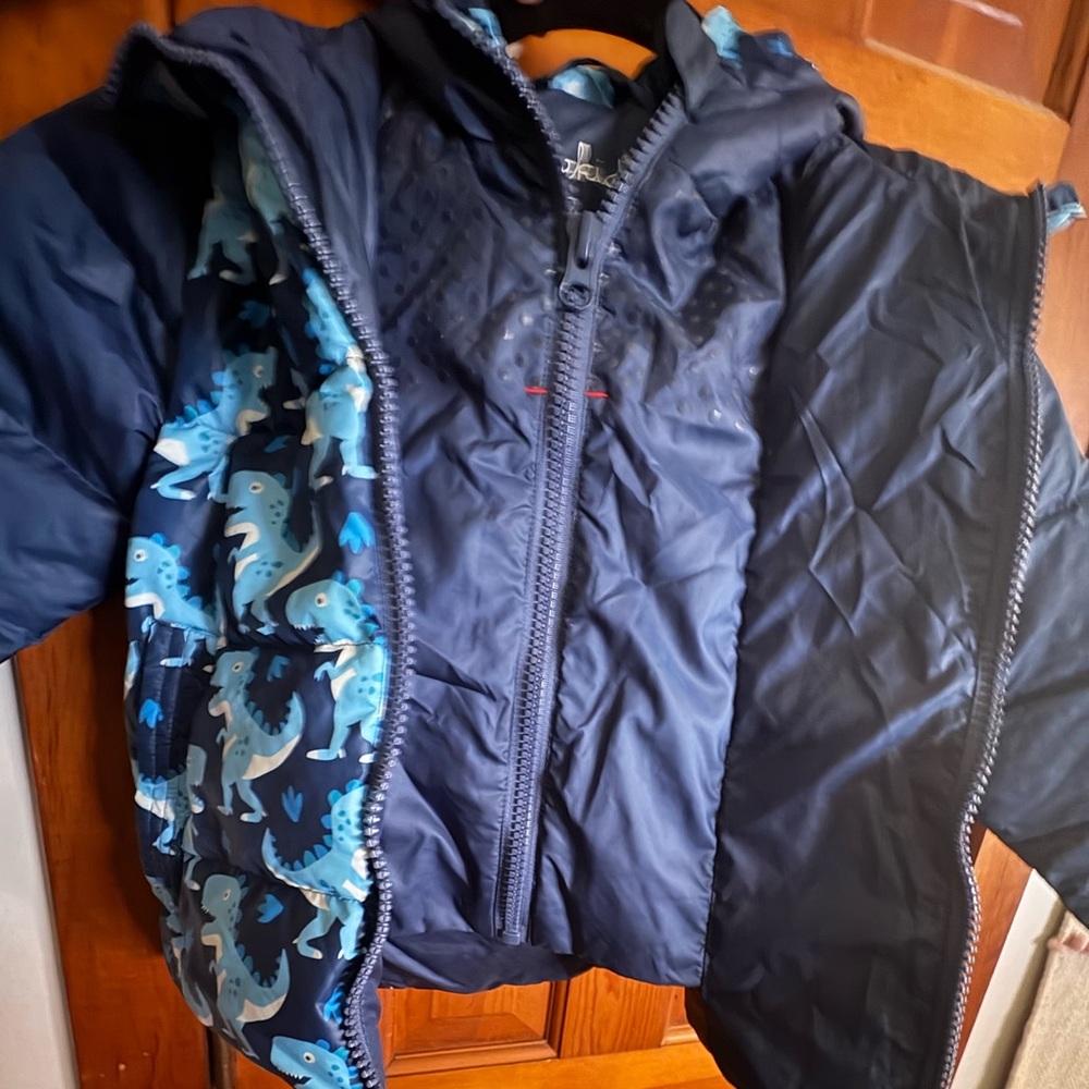 OneKid Navy Blue Dinosaur Jacket